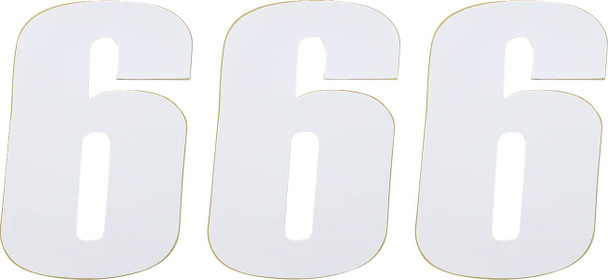 Moose Offroad - 43100656 - Race Number 6 - White - 4.5"