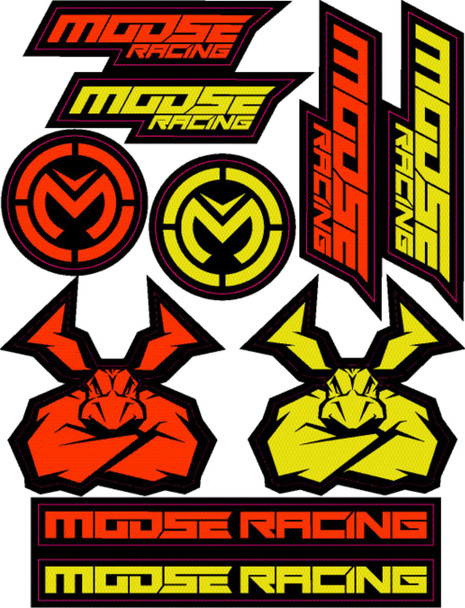 Moose Offroad - 43202206 - S2 Decal - Moose Racing - Yellow/Orange