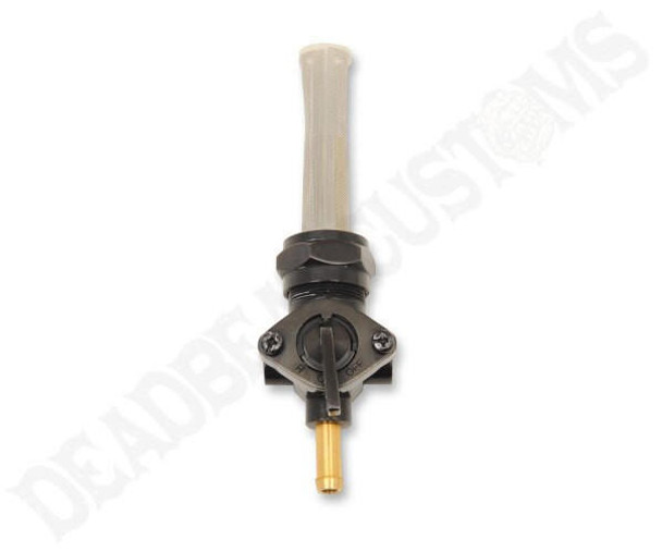 Drag Specialties - 22MM Straight Spigot Fuel Petcock - Gloss Black