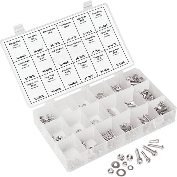 Motion Pro - MP331100 - Hardware Kit - Bike Repair/Metric - 180 Piece