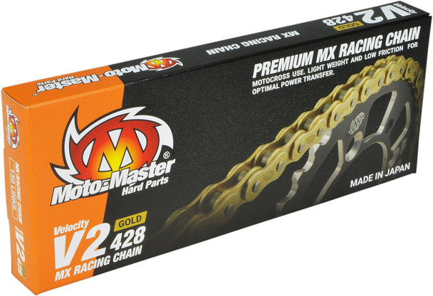 Moto-Master - 12200448 - V2 428 - Drive Chain - 130 Links - Gold
