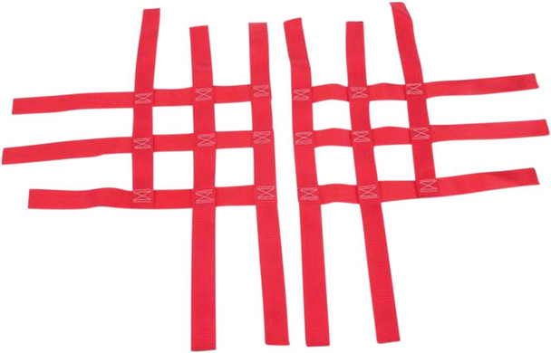 Motorsport Products - 05300400 - Nerf Bar Net - Red - Polaris/Suzuki/Yamaha
