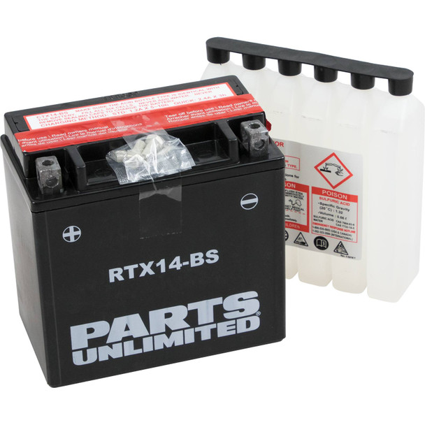 Parts Unlimited - RTX14BS - AGM Battery - RTX14-BS .69 L