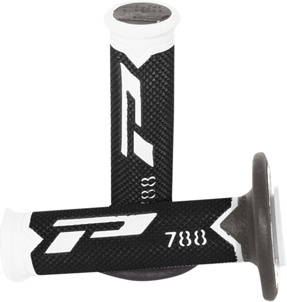 Pro Grip - 06301644 - Cross Triple Density 788 Grips - White/Black/Titanium