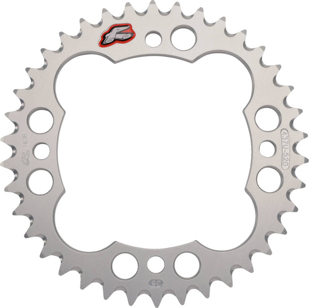 Renthal - 12110097 - Rear Sprocket - Aluminum - 38 Tooth - Silver - Yamaha