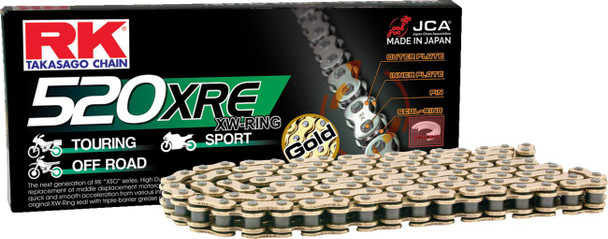 Rk - 12231865 - 520 XRE - Drive Chain - 112 Links - Gold