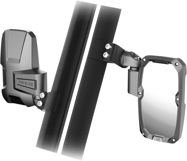 Seizmik - 06401482 - Mirrors - Embark - Side View - Rectangle - Black - Polaris Pro-Fit/Can Am Profiled ROPS - Pair