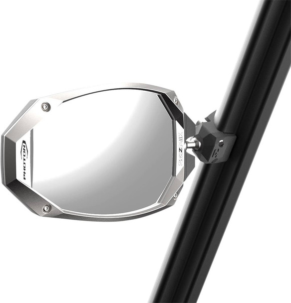 Seizmik - 06401487 - Mirrors - Photon - Side View - Oval - Black/Silver - Polaris Pro Fit/Can Am Profiled ROPS - Pair