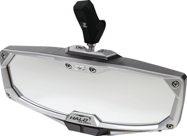 Seizmik - 06401727 - Mirror - Halo R - Rear View w/LED Cabin Light - Rectangle - Black w/Silver Bezel - Each - CF Moto