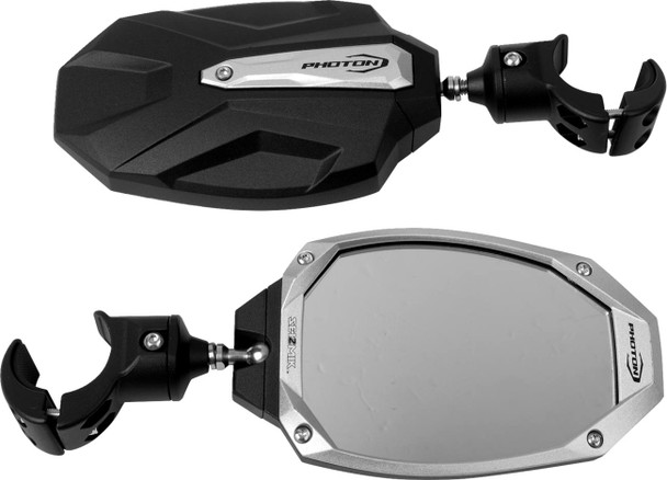 Seizmik - 06401782 - Mirrors - Photon - Side View - Oval - Black/Blue - 1.75"/2" ROPS - Pair