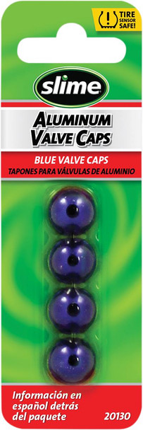 Slime - 03610073 - Valve Stem Caps - Blue - 4 Pack