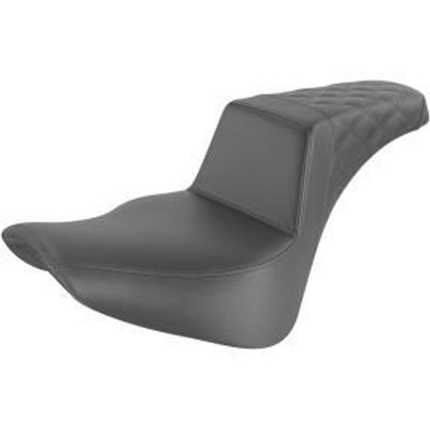 Saddlemen Seats Saddlemen - Rear Lattice Stitch Step-Up Seat fits '18 & Up M8 FLSL/ FLDE/ FLHC/S Softail Models 