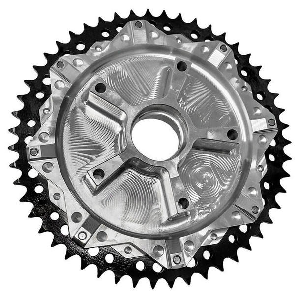 Alloy Art - 51 Tooth Black Anodized Carrier Cush Drive Chain Sprocket fits '09-'20 Touring Models (Choose Finish)