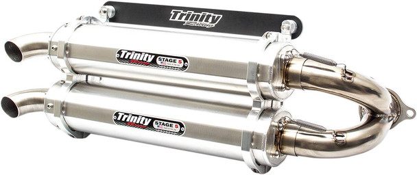 Trinity Racing - 18310681 - Stage 5 Slip-On Dual Muffler - Aluminum