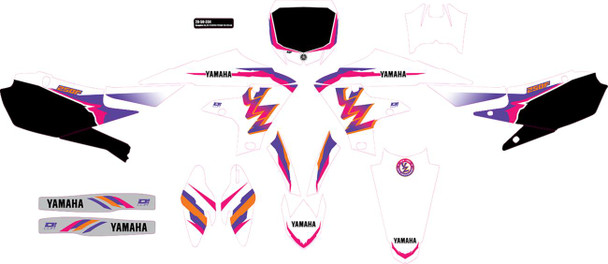 D'Cor Visuals - 20-50-334 - Graphic Kit - '93 YZ Retro - YZ 250 F '19-'23
