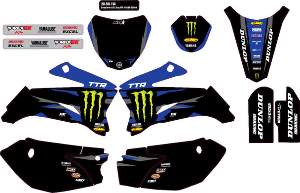 D'Cor Visuals - 20-50-114 - Graphic Kit - '23.5/'24 Monster Energy Star - TTR 110