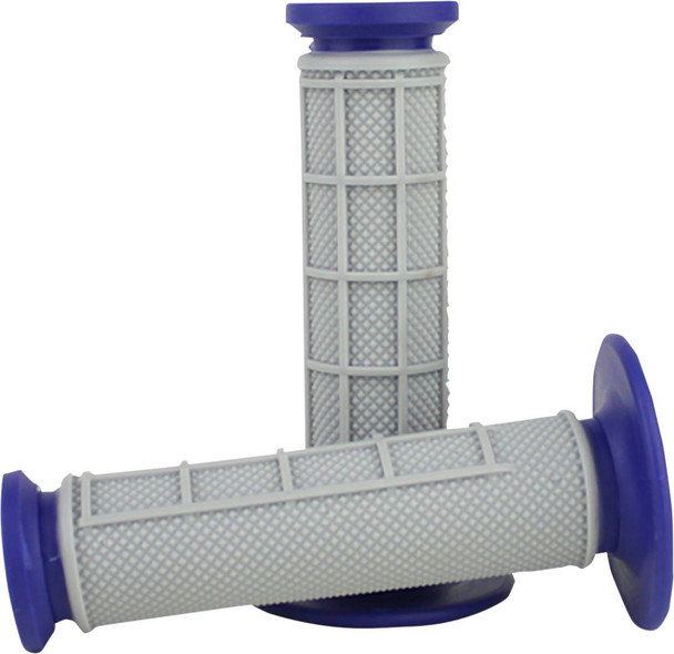 Driven Racing - D535-BL - Pro Waffle Grips - Blue/Gray