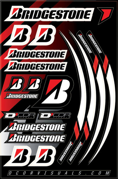 D'Cor Visuals - 40-90-118 - Decal Sheet - Bridgestone