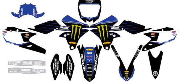 D'Cor Visuals - 20-50-502 - Graphic Kit - '22 Monster Energy Star - YZ 450 F '14-'17