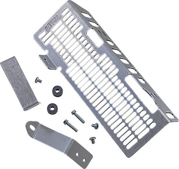 Devol - 0101-1101 - Radiator Guard - Brushed Aluminum - Honda
