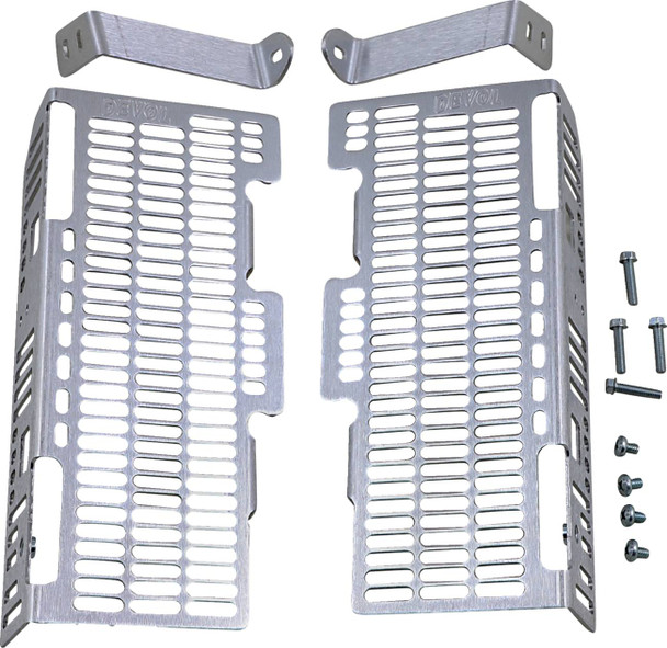 Devol - 0101-4505 - Radiator Guards - Brushed Aluminum - Suzuki