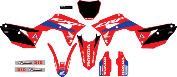 D'Cor Visuals - 20-10-611 - Graphic Kit - HRC Honda - CRF250R/450R