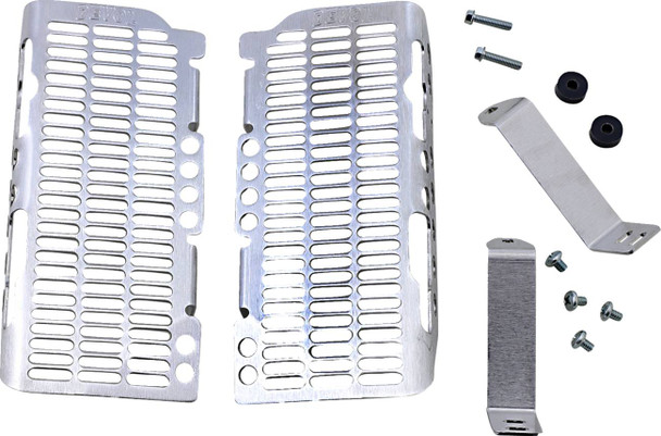 Devol - 0101-1201 - Radiator Guards - Brushed Aluminum - Honda