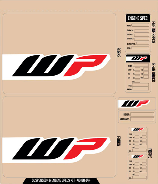 D'Cor Visuals - 40-80-144 - WP Decal Kit - Black