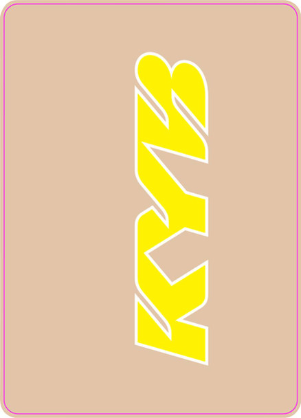 D'Cor Visuals - 40-80-133 - Upper Fork Decal - KYB - Yellow
