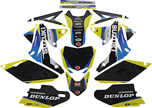 D'Cor Visuals - 20-40-301 - Graphic Kit - Works Suzuki - RM-Z 250