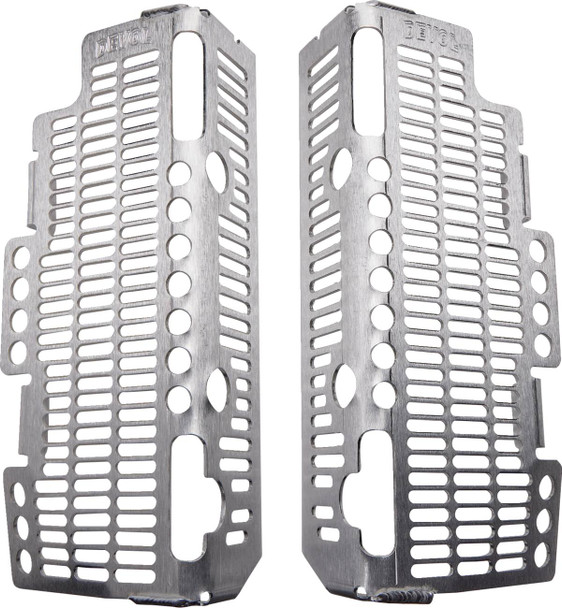 Devol - 0101-4301 - Radiator Guards - Brushed Aluminum - Suzuki