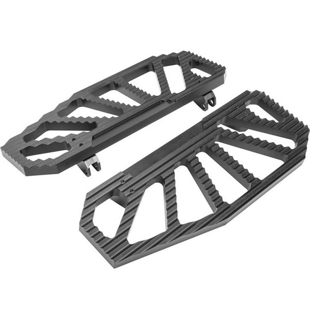 Hard Drive - Black Gripmax Floorboards fits '84 & Up FLH/FLT and '84-'17 FLST Models