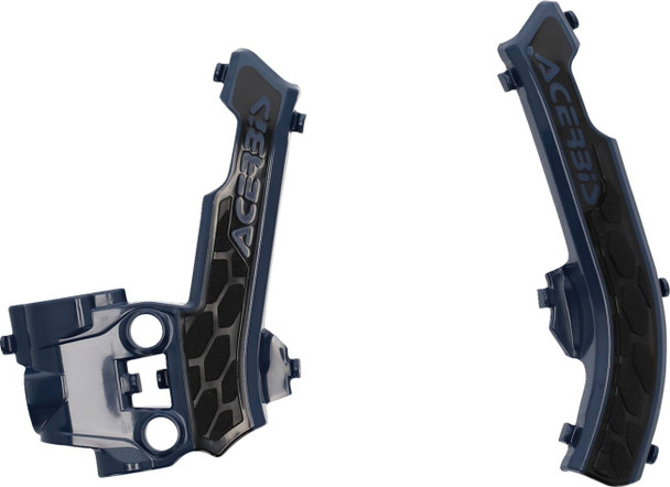 Acerbis - 2979611034 - X-Grip Frame Guards - Blue/Black - Gas Gas | Husqvarna | KTM