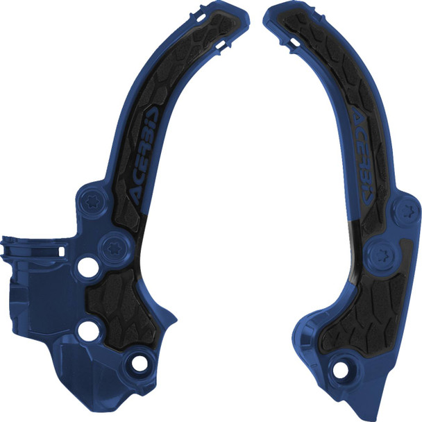 Acerbis - 2985911034 - X-Grip Frame Guards - Black/Blue - SX50 | TC50 | MC50
