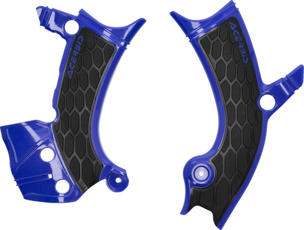 Acerbis - 2981441034 - X-Grip Frame Guards - Blue/Black - YZ 250/450 F/FX