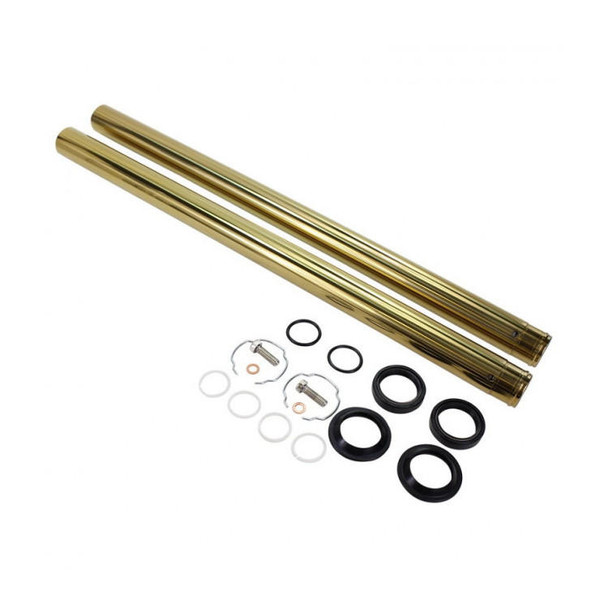  Moto Iron - Stock Length 39MM Gold Titanium Nitride Coated Fork Tubes (See Desc.) 