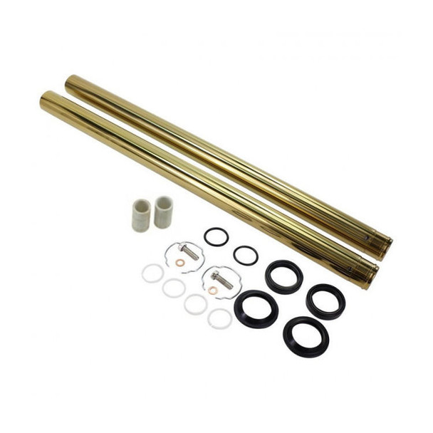 Moto Iron - +2" Length 39MM Gold Titanium Nitride Coated Fork Tubes (See Desc.)