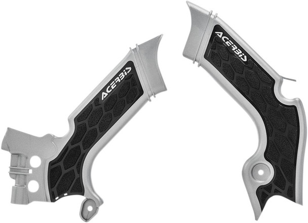 Acerbis - 2742601015 - X-Grip Frame Guards - Silver/Black - KX 250/450
