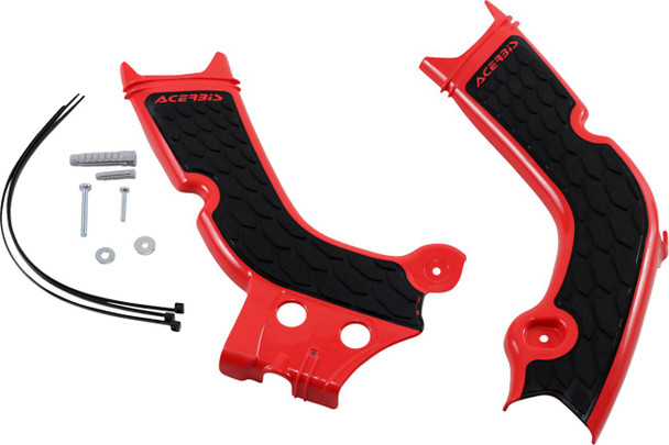 Acerbis - 2736331018 - X-Grip Frame Guards - Red/Black - Honda