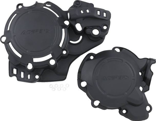 Acerbis - 2645510001 - X-Power Cover Kit - Black - Gas Gas/Husqvarna/KTM