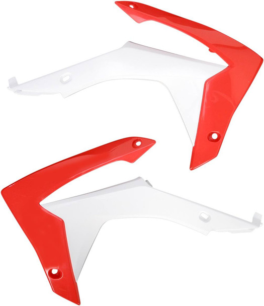 Acerbis - 2314371030 - Radiator Shrouds - White/Red