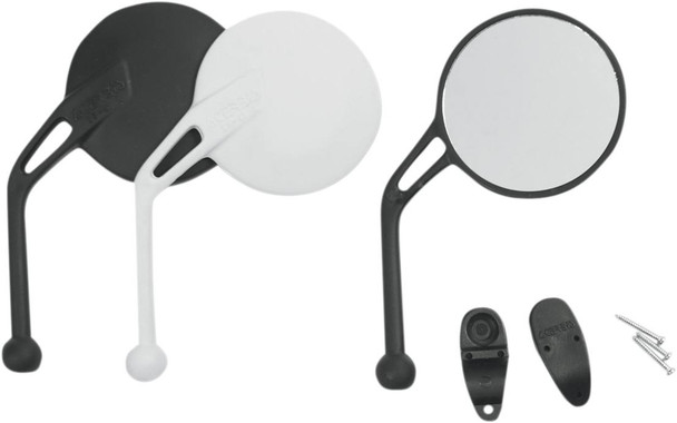 Acerbis - 2043570001 - Mirror - Rear View - Round - Black - Left - Each