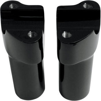 Drag Specialties Handlebar Riser/Top Clamp Kits for 1" Diameter Clamping Area - 4" Rise Gloss Black