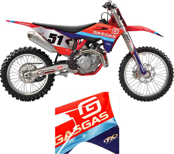 Factory Effex - 27-03702 - Candy Chrome Series Shroud/Airbox Graphics Kit - Gas Gas