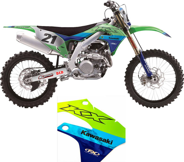 Factory Effex - 27-03106 - Candy Chrome Series Shroud/Airbox Graphics Kit - Kawasaki - KX 250/450