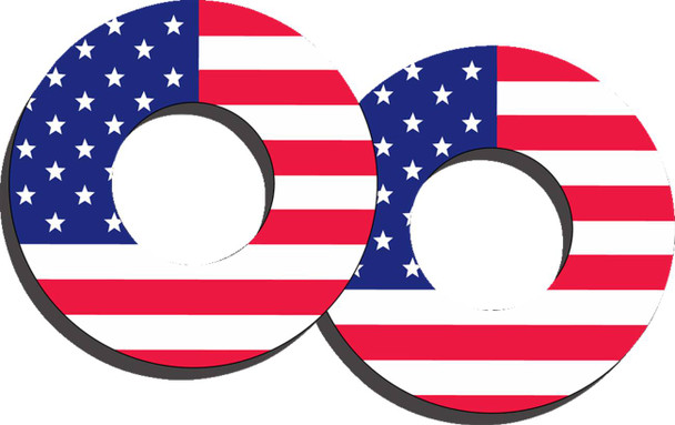Factory Effex - 27-67100 - Grip Donuts - Flag Red/White/Blue