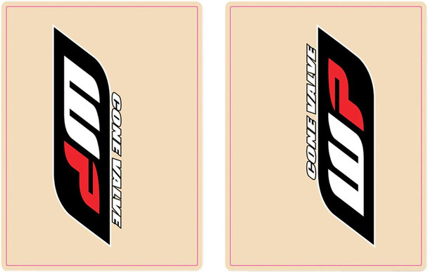 Flu Designs Inc. - 01018 - Upper Fork Decal - WP - Red/Black