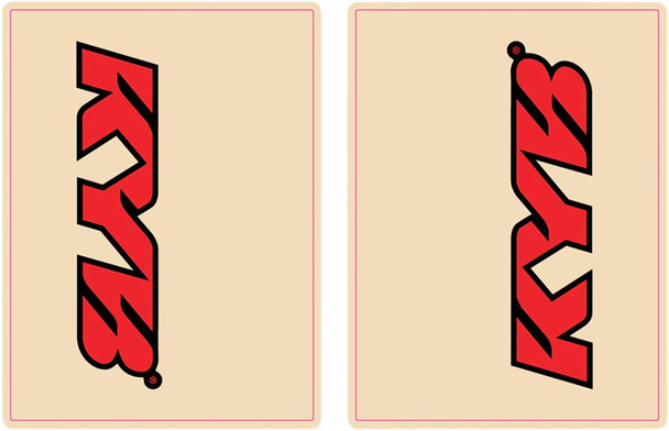 Flu Designs Inc. - 01016 - Upper Fork Decal - KYB - Red/Black