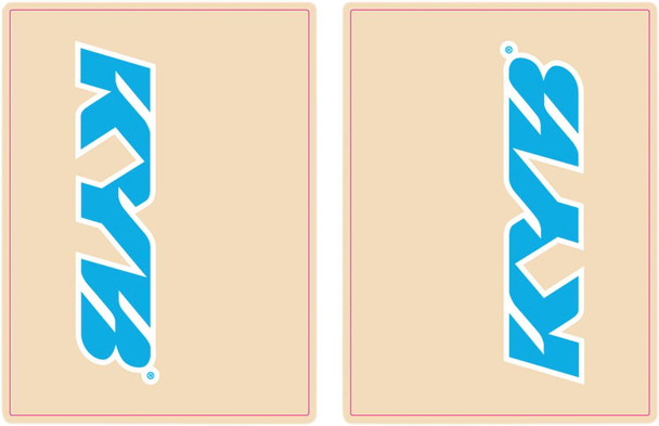 Flu Designs Inc. - 01014 - Upper Fork Decal - KYB - Blue/White