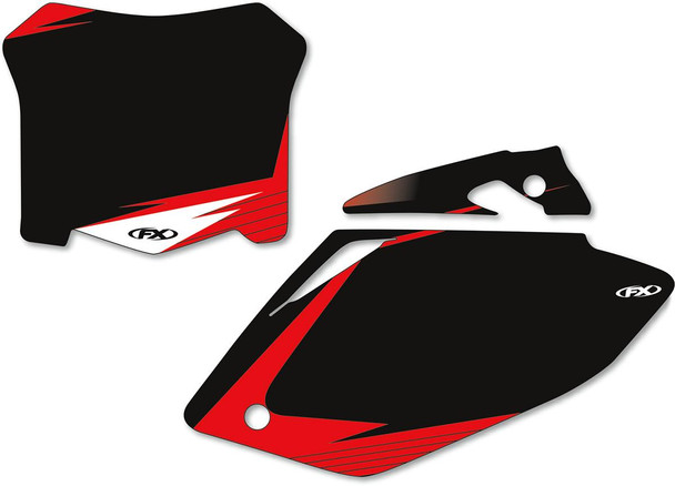 Factory Effex - 12-64324 - Graphic Number Plates - Black/Red - CRF250R